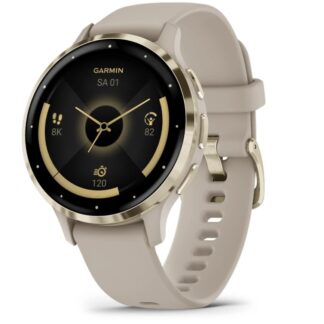 Garmin Venu 3S 3.05 cm (1.2 ) AMOLED 41 mm Digital 390 x 390 pixels Touchscreen Gold  Grey Wi-Fi GPS (satellite)
