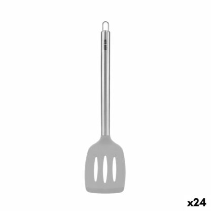 Τρυπητή Kουτάλα Quttin Σιλικόνη Χάλυβας 35 x 8 cm (24 Μονάδες)