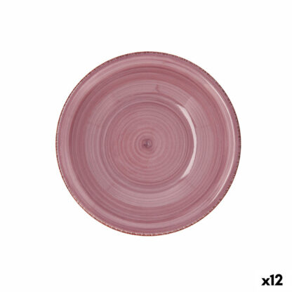 Βαθύ Πιάτο Quid Vita Peoni Κεραμικά Ροζ Ø 21,5 cm (12 Μονάδες)