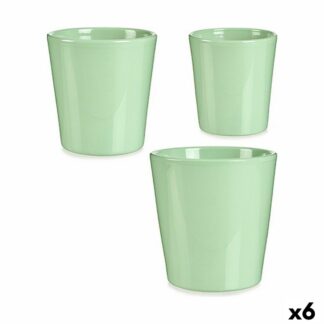 Σετ από Γλάστρες 40055-S Ασημί Σίδερο 18 x 16,5 x 18 cm 16 x 15,5 x 16 cm (x6)