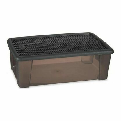 Κουτί με καπάκι Stefanplast Elegance Γκρι 19,5 x 11,5 x 33 cm Πλαστική ύλη 5 L (12 Μονάδες)