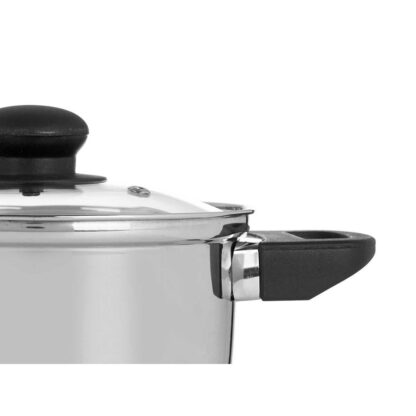 Κατσαρόλα με Γυάλινο Καπάκι Kinvara 16689B Ασημί 1,8 L 28 x 9 x 18 cm (x6)