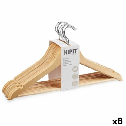 Σετ Kρεμαστρών Kipit 79419 Καφέ Ξύλο Μέταλλο 44,5 x 1,2 x 23 cm (8 Μονάδες)