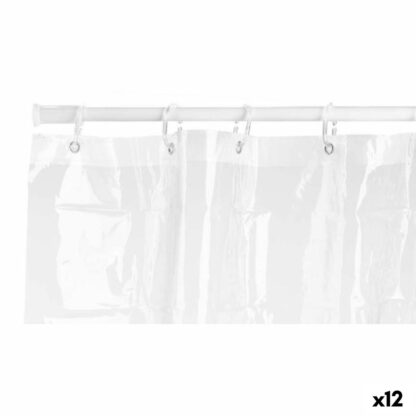 Κουρτίνα ντους Berilo 216 Διαφανές Πλαστική ύλη PEVA 180 x 180 cm (12 Μονάδες)