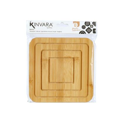 Σουπλά Kinvara 896 Φυσικό Bamboo Τετράγωνο 19 x 1 x 19 cm (24 Μονάδες)
