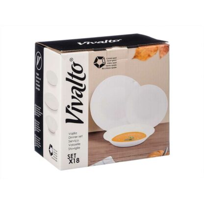 Σετ σερβιρίσματος Vivalto F-LP100-80-85 Λευκό Οπάλιο γυαλί (x2)