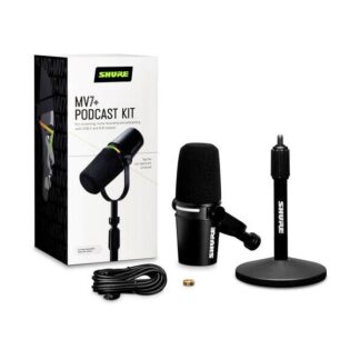 Shure MV7+-K-BNDL - lectern/vocal microphone with XLR/USB-C connector black + desk stand GATOR Shure MV7+-K-BNDL - lectern/vocal microphone with XLR/USB-C connector black + desk stand GATOR