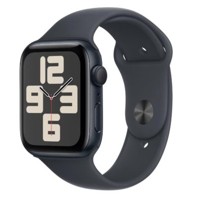 Apple Watch SE 2024 Aluminium 44mm Αδιάβροχο με Παλμογράφο (Midnight με Midnight Sport Band (M/L))