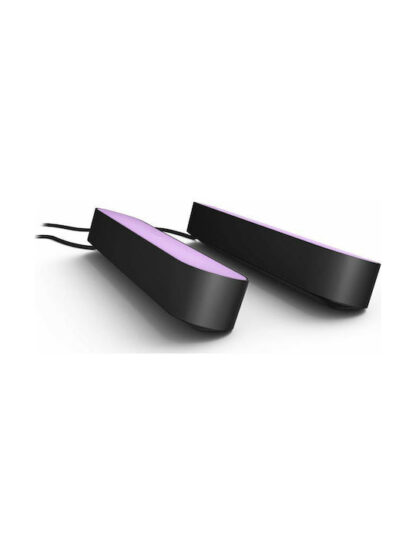 Philips Hue White And Color Ambiance Play Light Bar Double Pack Διακοσμητικό Φωτιστικό με Φωτισμό RGB Μπάρα LED Μαύρο 2τμχ