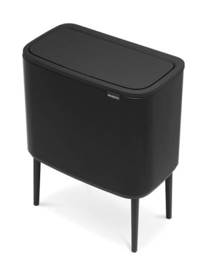 Brabantia Bo Κάδος Απορριμμάτων Πλαστικός Black Matt 11lt