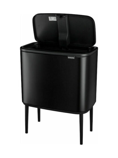 Brabantia Bo Κάδος Απορριμμάτων Πλαστικός Black Matt 11lt