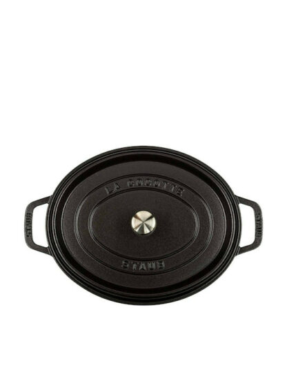 Staub Oval Cocotte Βαθιά Κατσαρόλα από Μαντέμι 4.2lt / 29cm Black Κωδικός: 40509-315-0