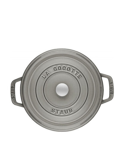 Staub Round Cocotte Βαθιά Κατσαρόλα από Μαντέμι 20cm Graphite Grey Κωδικός: 40509-304