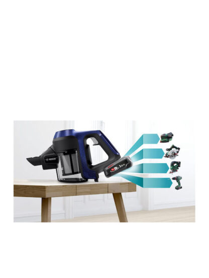 Bosch Serie 6 BBS611MAT stick vacuum/electric broom 2-in-1 stick vacuum Battery Dry Bagless 0.3 L Blue 2.5 Ah