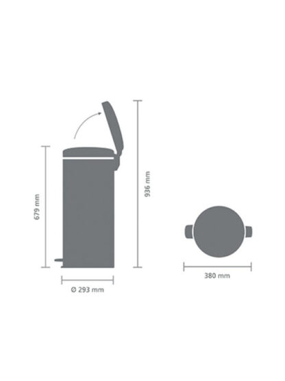 Brabantia Pedal Bin Newicon 30,0 L white