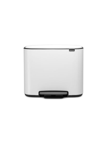 Brabantia Bo Κάδος Ανακύκλωσης Λευκός με Πεντάλ 34lt