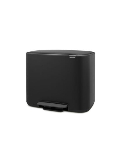 Brabantia Bo Κάδος Ανακύκλωσης Μαύρος με Πεντάλ 33lt