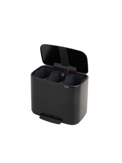 Brabantia Bo Κάδος Ανακύκλωσης Μαύρος με Πεντάλ 33lt