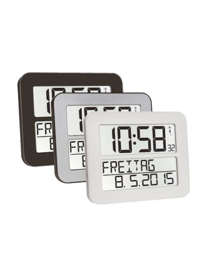 TFA Ψηφιακό Ρολόι Επιτραπέζιο με Ξυπνητήρι Time Line MAX Λευκό 60.4512.02