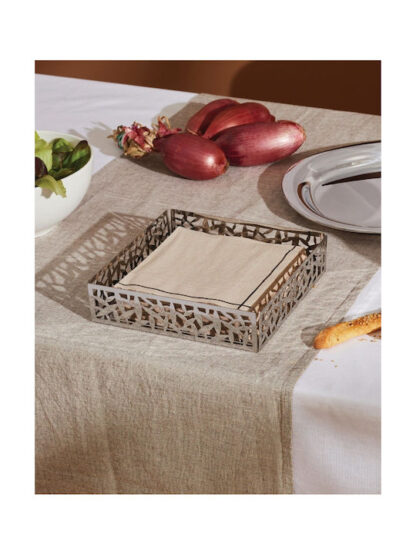 Alessi Χαρτοπετσετοθήκη Μεταλλική Γκρι 20.5x20.5x5cm Cactus