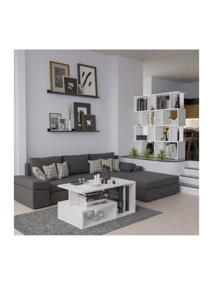 Bookcase FIESTA 4P 59.5x30x140 cm  white