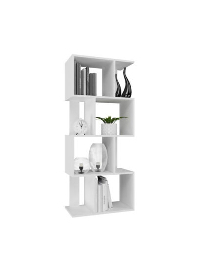 Bookcase FIESTA 4P 59.5x30x140 cm  white