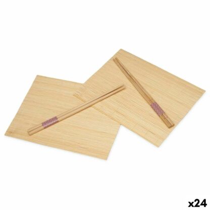 Σετ σούσι Kinvara BM-001 Ξύλο Bamboo 24 x 18 cm 24 x 0,5 x 0,5 cm (24 Μονάδες)