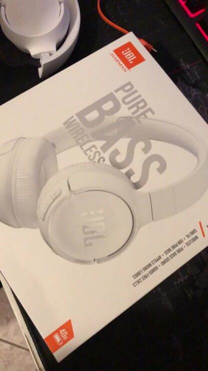 JBL Tune 510BT Ασύρματα / Ενσύρματα On Ear Ακουστικά με 40 ώρες Λειτουργίας και Quick Charge Λευκά JBLT510BTWHT