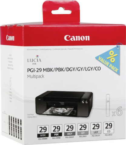 Canon PGI-29 Multipack MBK/PBK/DGY/GY/LGY/CO
