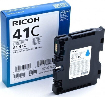 Ricoh GC41C Γνήσιο Μελάνι Εκτυπωτή InkJet Κυανό (405762)