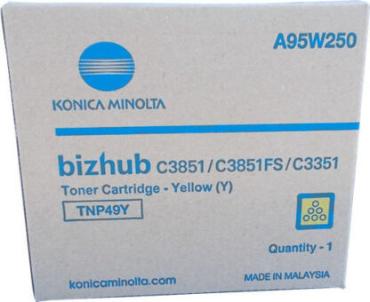Konica Minolta TNP-49Y Γνήσιο Toner Laser Εκτυπωτή Κίτρινο 12000 Σελίδων (A95W250)