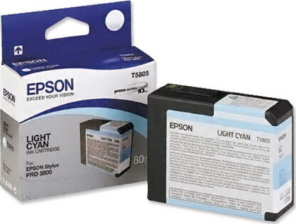 Epson T5805 Γνήσιο Μελάνι Εκτυπωτή InkJet Ανοιχτό Κυανό (C13T580500)