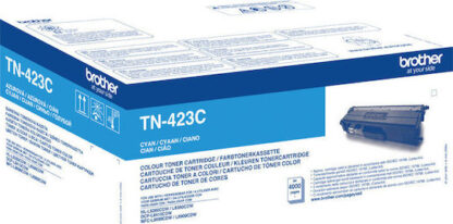 Brother TN-423C Γνήσιο Toner Laser Εκτυπωτή Κυανό High Yield 4000 Σελίδων (TN-423C)