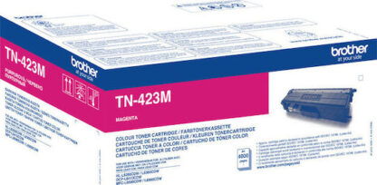 Brother TN-423M Γνήσιο Toner Laser Εκτυπωτή Ματζέντα High Yield 4000 Σελίδων (TN-423M)