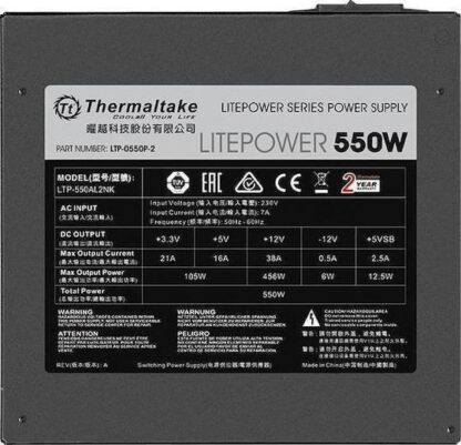 Thermaltake Litepower 550W Μαύρο Τροφοδοτικό Υπολογιστή Full Wired