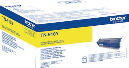 Brother TN-910Y Γνήσιο Toner Laser Εκτυπωτή Κίτρινο 9000 Σελίδων (TN-910Y)