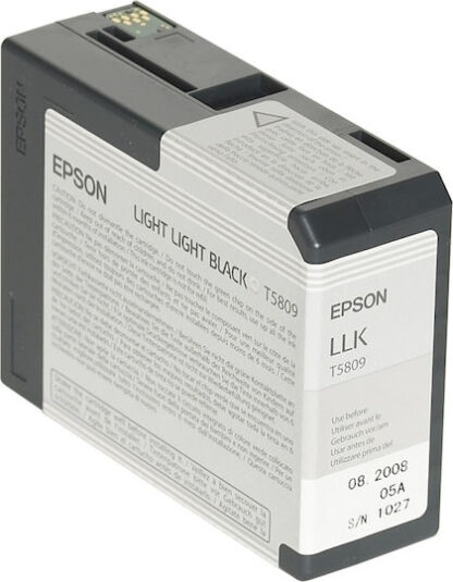 Epson T5809 Light Light Black Γνήσιο Μελάνι Εκτυπωτή InkJet Μαύρο (C13T580900)
