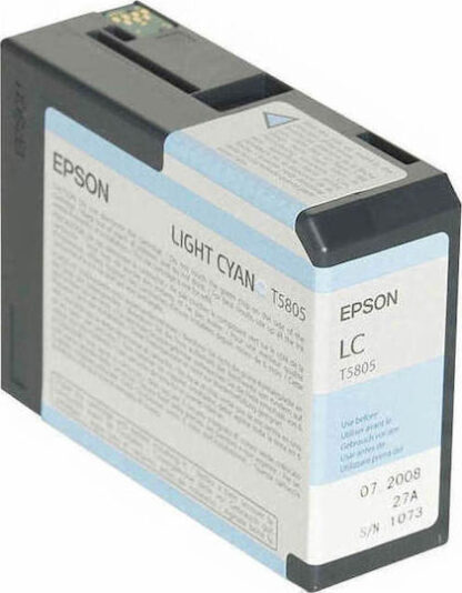 Epson T5805 Γνήσιο Μελάνι Εκτυπωτή InkJet Ανοιχτό Κυανό (C13T580500)