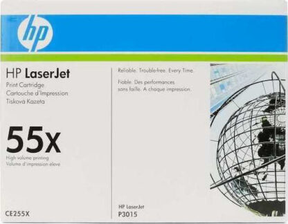 HP 55X Γνήσιο Toner Laser Εκτυπωτή Μαύρο High Yield 12500 Σελίδων (CE255X)