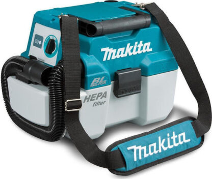 Makita Επαναφορτιζόμενο Σκουπάκι Χειρός 18V Χωρίς Φορτιστή και Μπαταρία Τιρκουάζ Κωδικός: DVC750LZX1