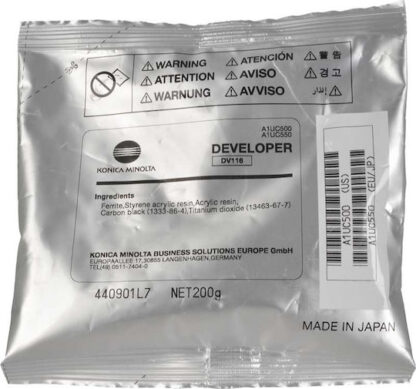 Konica Minolta DV-116 Γνήσιο Developer Unit Laser Εκτυπωτή Μαύρο 55000 Σελίδων (A1UC550)