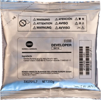 Konica Minolta DV-116 Γνήσιο Developer Unit Laser Εκτυπωτή Μαύρο 55000 Σελίδων (A1UC550)