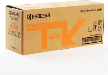 Kyocera TK-5270Y Γνήσιο Toner Laser Εκτυπωτή Κίτρινο 6000 Σελίδων (1T02TVANL0)