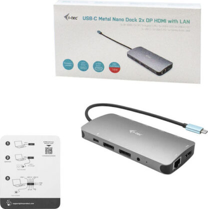 i-tec USB-C Metal Nano 3x Display Docking Station + Power Delivery 100 W