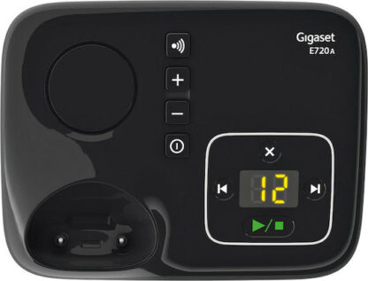 Gigaset E720A Ασύρματο Τηλέφωνο με Ελληνικό Μενού Μαύρο