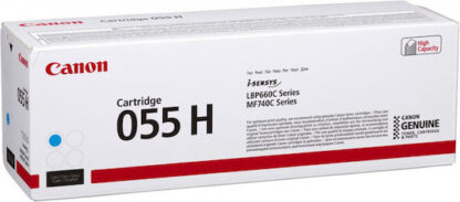 Canon 055H Γνήσιο Toner Laser Εκτυπωτή Κυανό High Capacity 5900 Σελίδων (3019C002)