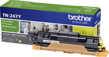 Brother TN-247Y Γνήσιο Toner Laser Εκτυπωτή Κίτρινο High Yield 2300 Σελίδων (TN-247Y)