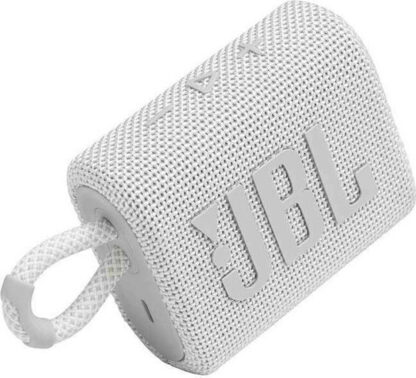 JBL Go 3 Αδιάβροχο Ηχείο Bluetooth 4.2W με Διάρκεια Μπαταρίας έως 5 ώρες Λευκό