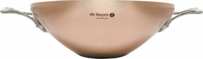 De Buyer Prima Matera Wok induct ion copper/steel with 2 handles