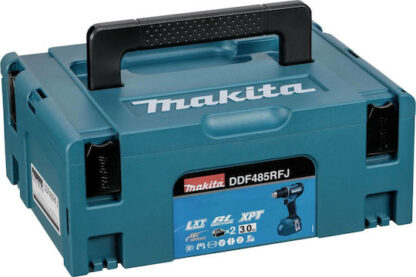 Makita Κρουστικό Δραπανοκατσάβιδο Μπαταρίας Brushless 18V 2x3Ah Κωδικός: DDF485RFJ